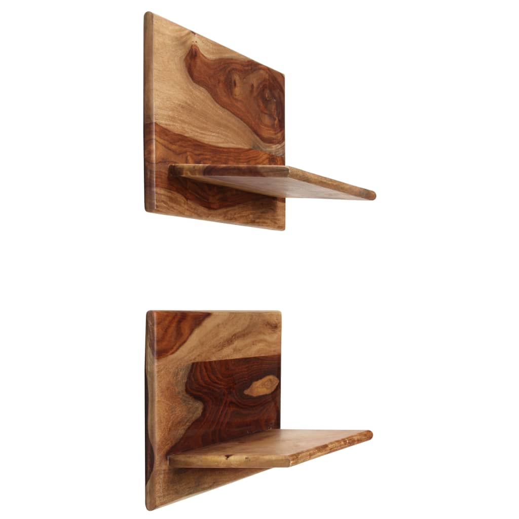 Wall Shelves 2 pcs 58x26x20 cm Solid Sheesham Wood