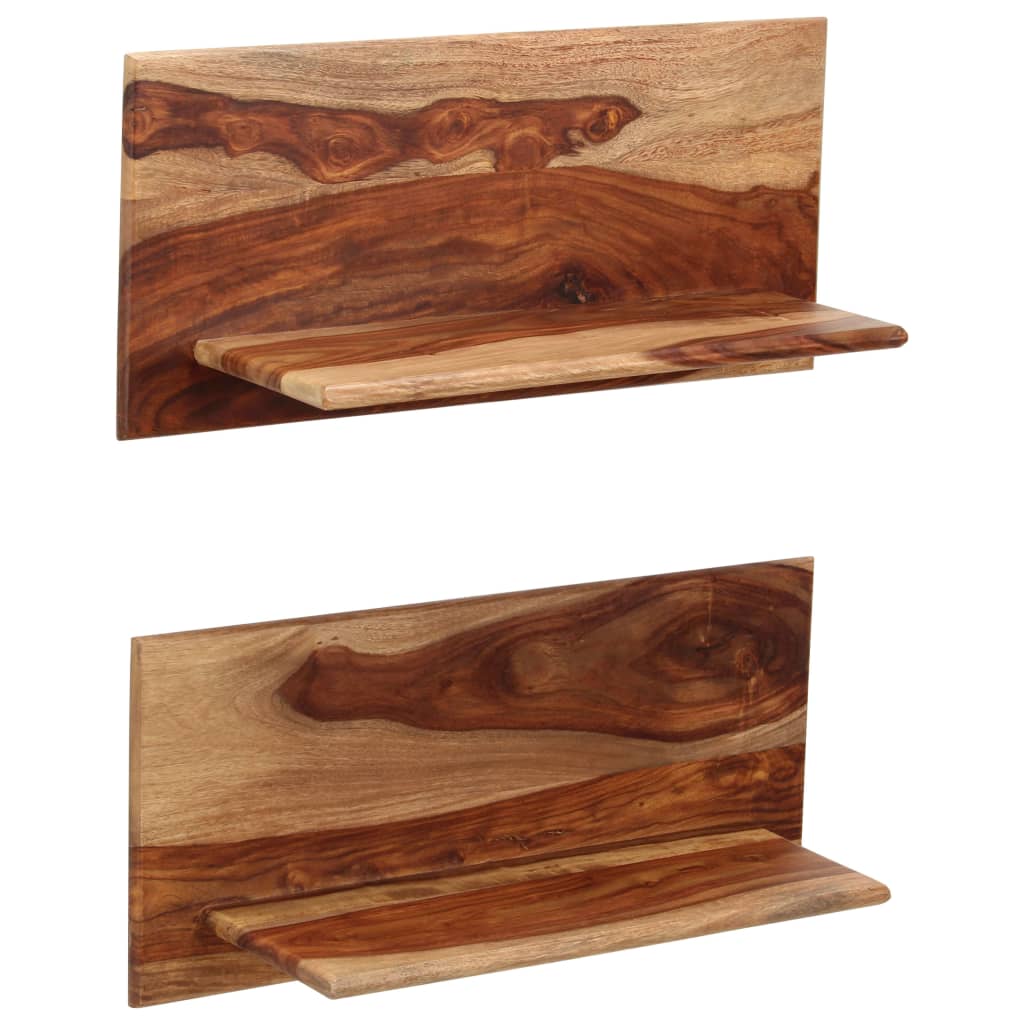 Wall Shelves 2 pcs 58x26x20 cm Solid Sheesham Wood