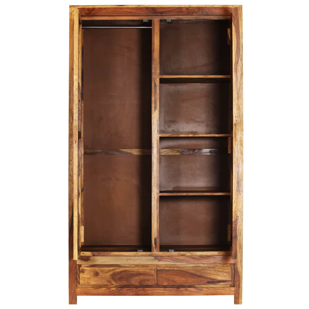 Wardrobe Solid Sheesham Wood 110x55x190 cm