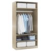 Wardrobe Sonoma Oak 100x50x200 cm Chipboard