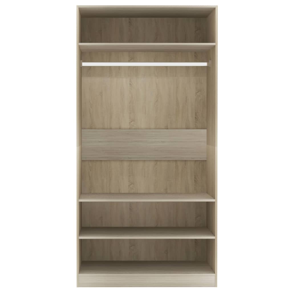 Wardrobe Sonoma Oak 100x50x200 cm Chipboard