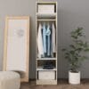 Wardrobe White and Sonoma Oak 50x50x200 cm Chipboard