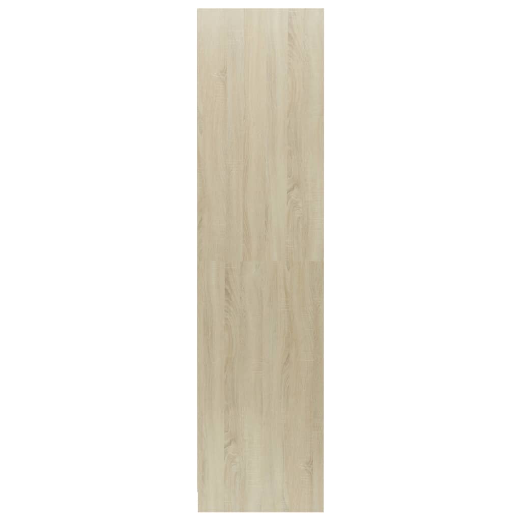 Wardrobe White and Sonoma Oak 50x50x200 cm Chipboard