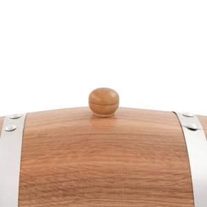 Wine Barrel With Tap Solid Oak Wood 12 L