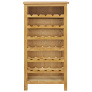 Wine Cabinet 56X32X110 Cm Solid Oak Wood