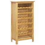 Wine Cabinet 56x32x110 cm Solid Oak Wood 1
