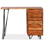 Writing Desk with 1 Drawer and 1 Cabinet Solid Sheesham Wood 7