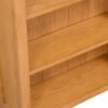 3-Tier Bookcase 70x22.5x82 cm Solid Oak Wood