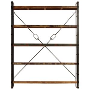 5-Tier Bookcase 180x30x140 cm Solid Reclaimed Wood