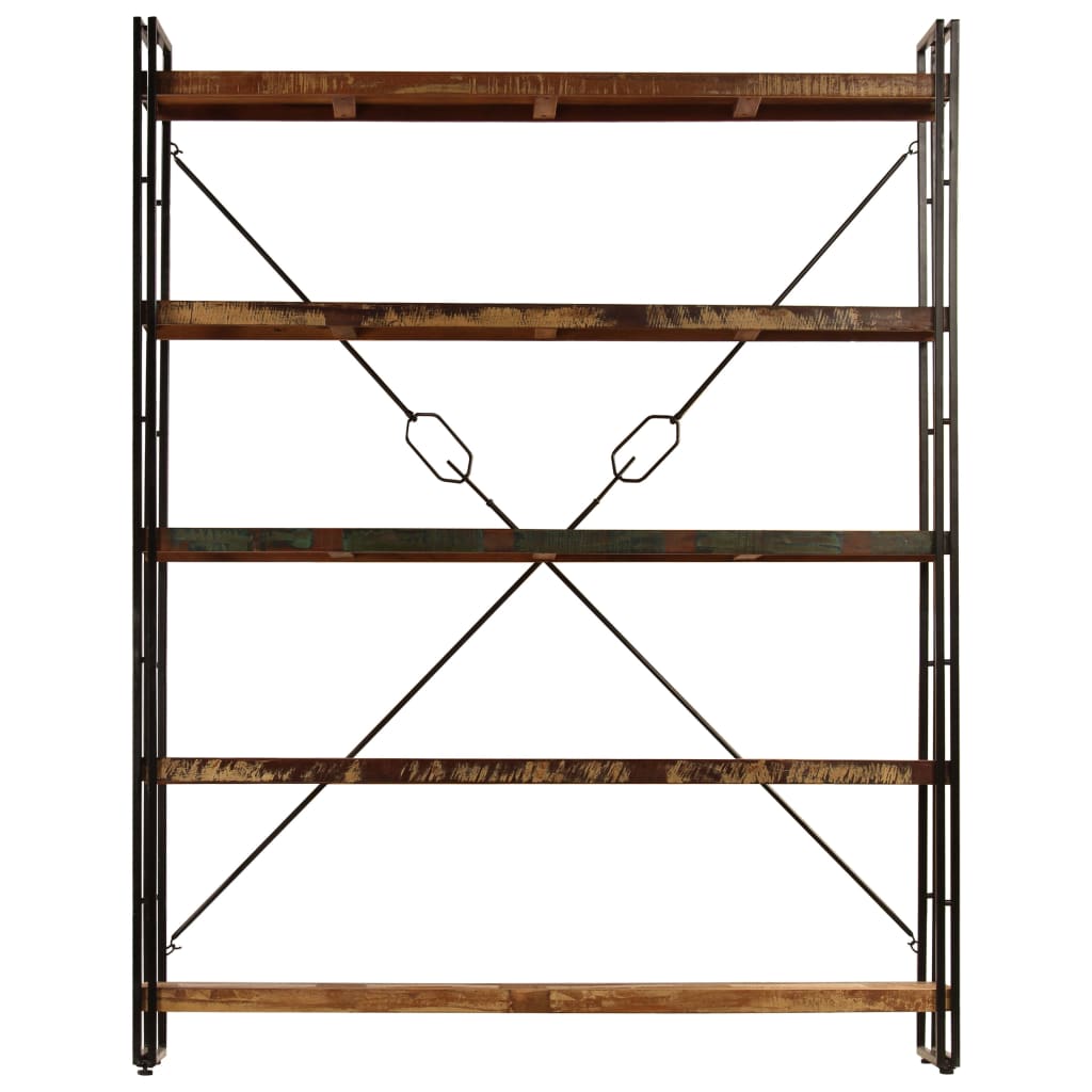 5-Tier Bookcase 180x30x140 cm Solid Reclaimed Wood
