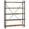 5-Tier Bookcase 180x30x140 cm Solid Reclaimed Wood