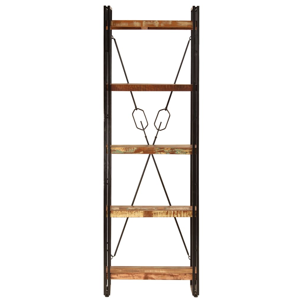 5-Tier Bookcase 60x30x180 cm Solid Reclaimed Wood