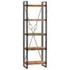 5-Tier Bookcase 60x30x180 cm Solid Reclaimed Wood
