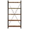 5-Tier Bookcase 90x30x180 cm Solid Reclaimed Wood