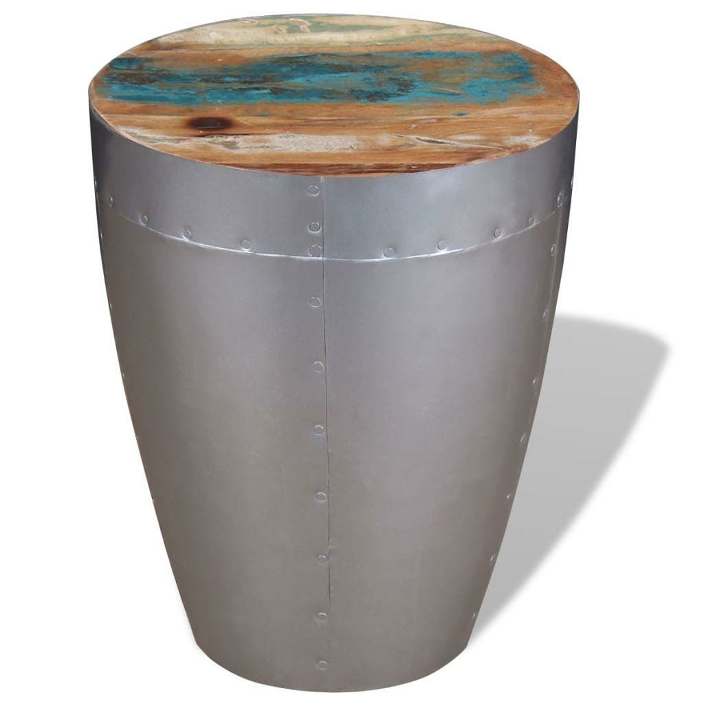 Aviator Stool Solid Reclaimed Wood 36x44 cm