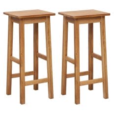 Bar Chairs 2 pcs 30x35x75 cm Solid Oak Wood
