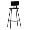 Bar Chairs 2 pcs Solid Reclaimed Wood Dark Brown