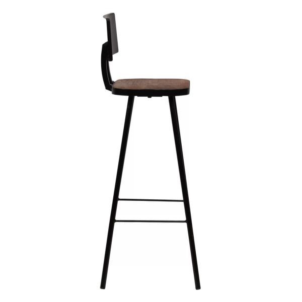 Bar Chairs 4 pcs Solid Reclaimed Wood Dark Brown