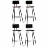 Bar Chairs 4 pcs Solid Reclaimed Wood Multicolour