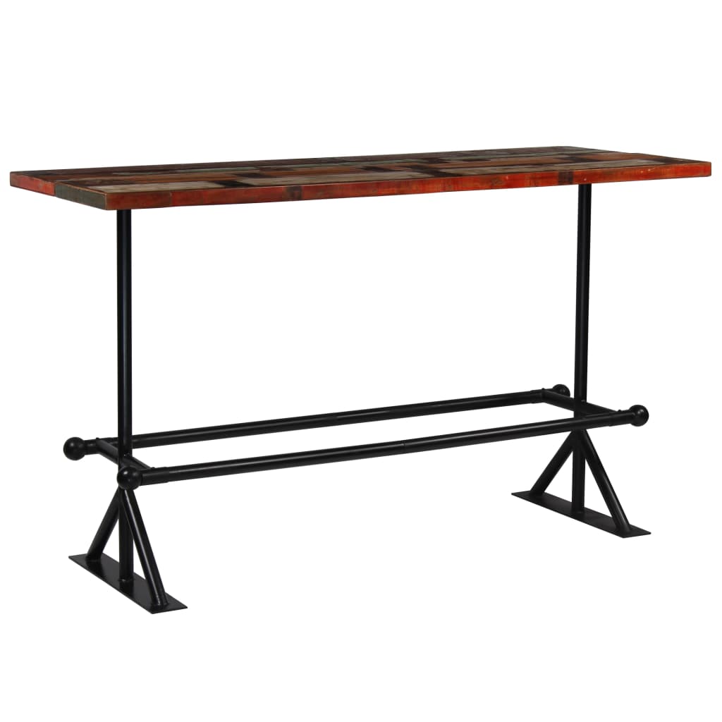 Bar Set 9 Piece Solid Reclaimed Wood Multicolour