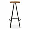 Bar Stools 2 pcs Solid Reclaimed Wood and Steel