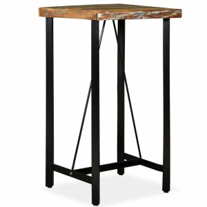 Bar Table Solid Reclaimed Wood 60x60x107 cm