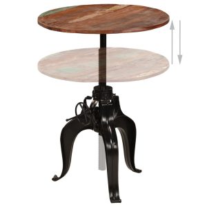 Bar Table Solid Reclaimed Wood 75x(76-110) cm