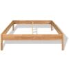 Bed Frame Solid Oak Wood 140x200 cm