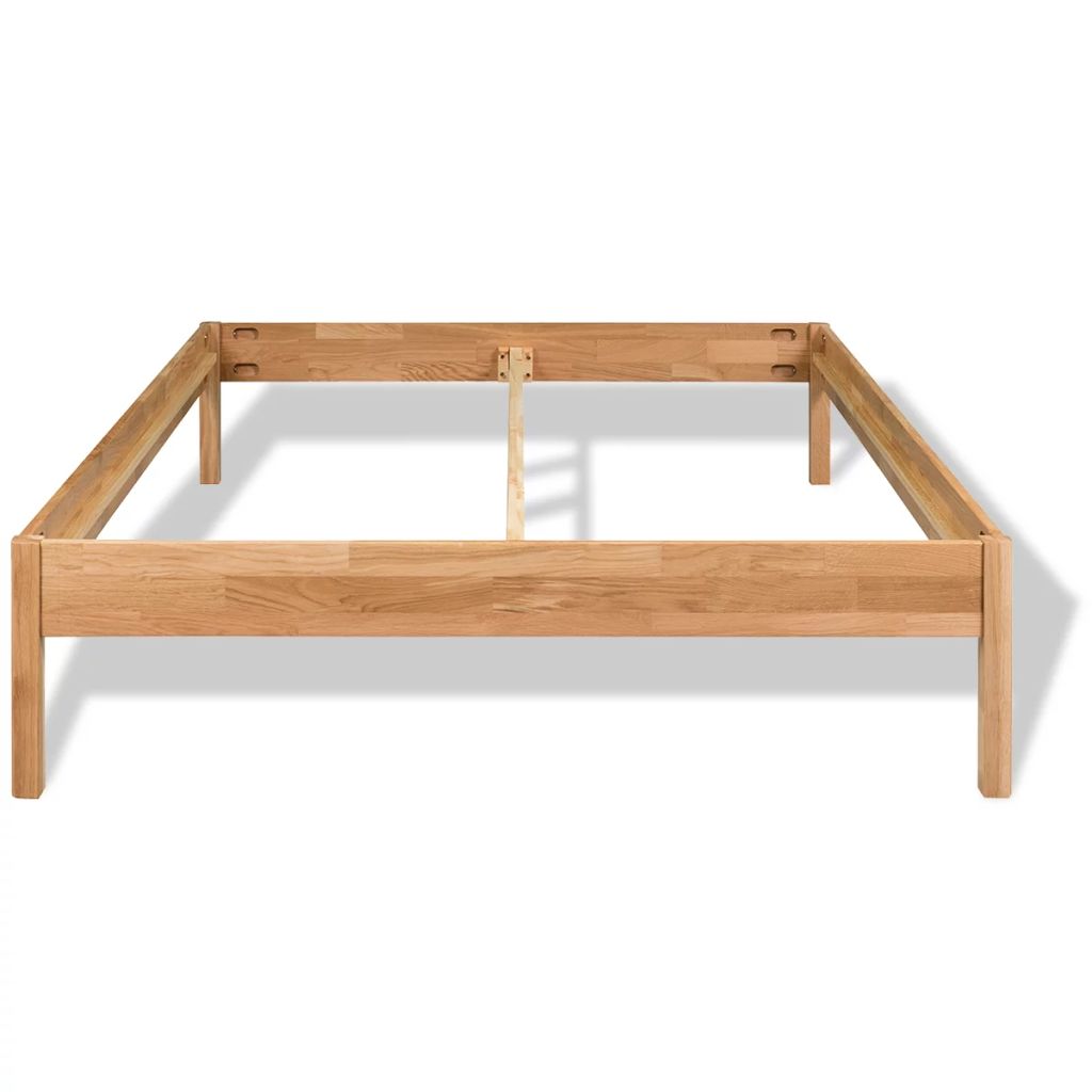 Bed Frame Solid Oak Wood 140x200 cm