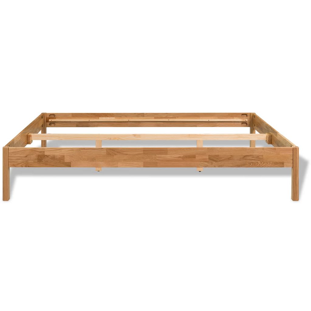 Bed Frame Solid Oak Wood 140x200 cm