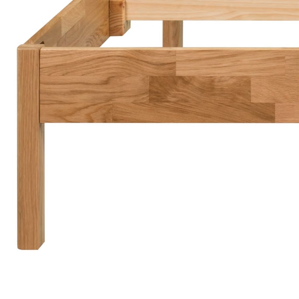 Bed Frame Solid Oak Wood 140x200 cm