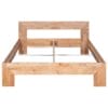 Bed Frame Solid Oak Wood 140x200 cm