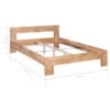 Bed Frame Solid Oak Wood 140x200 cm