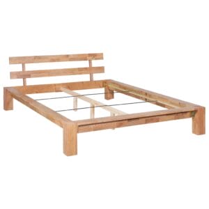 Bed Frame Solid Oak Wood 140x200 cm