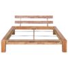 Bed Frame Solid Oak Wood 140x200 cm