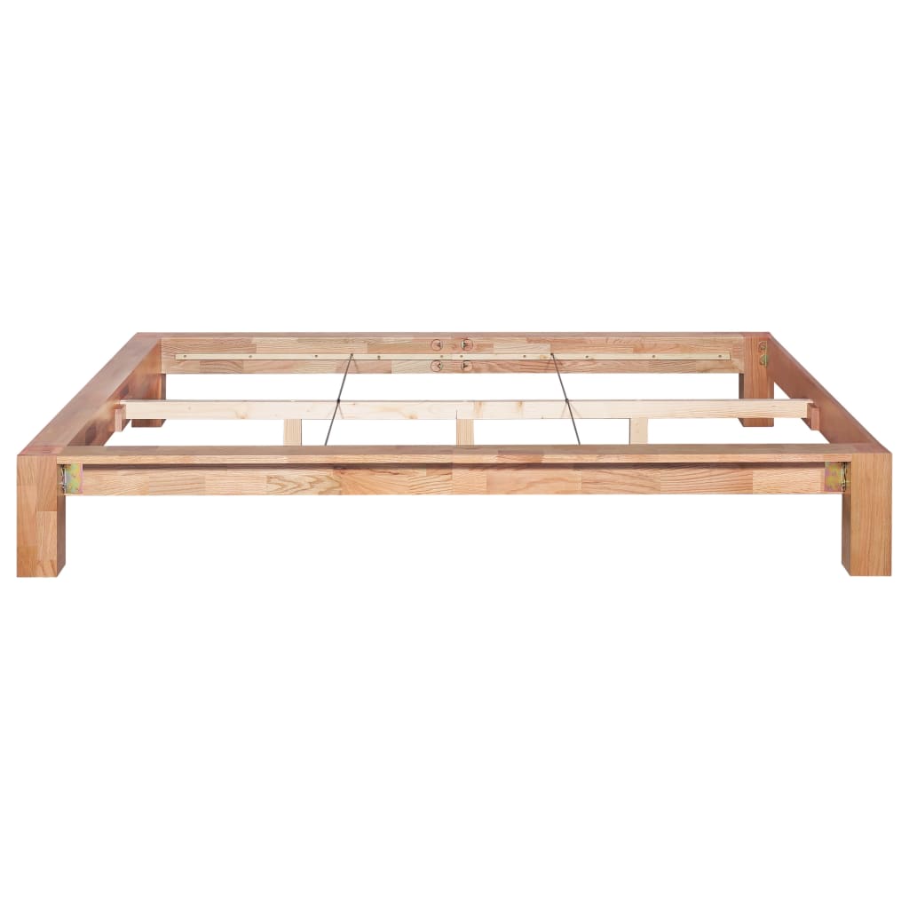 Bed Frame Solid Oak Wood 140x200 cm