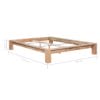 Bed Frame Solid Oak Wood 140x200 cm