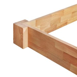 Bed Frame Solid Oak Wood 160x200 cm