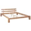 Bed Frame Solid Oak Wood 160x200 cm
