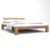 Bed Frame Solid Oak Wood 160x200 cm