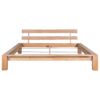Bed Frame Solid Oak Wood 160x200 cm