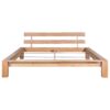 Bed Frame Solid Oak Wood 160x200 cm