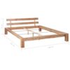 Bed Frame Solid Oak Wood 160x200 cm