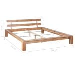 Bed Frame Solid Oak Wood 160×200 cm 7