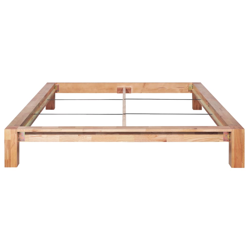 Solid Oak Wood Bed Frame 160x200 cm.
