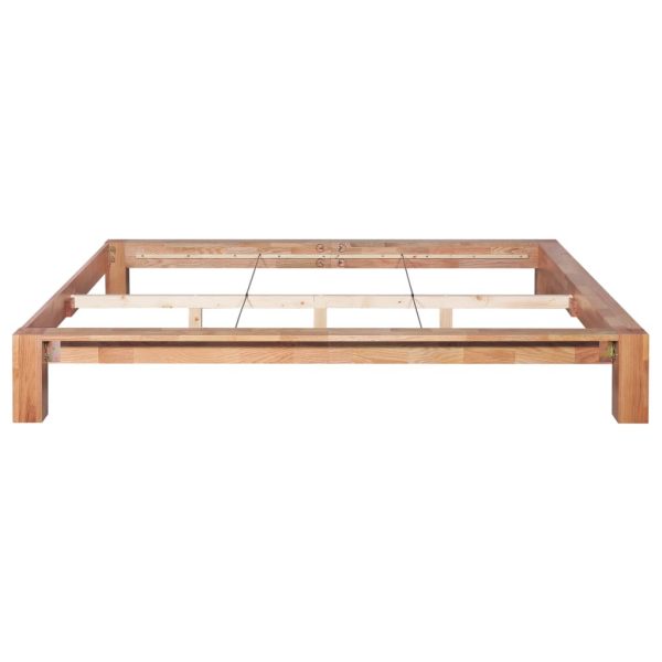 Solid Oak Wood Bed Frame 160x200 cm.