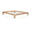 Solid Oak Wood Bed Frame 160x200 cm.
