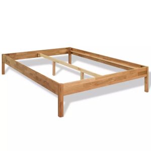 Bed Frame Solid Oak Wood 180x200 cm