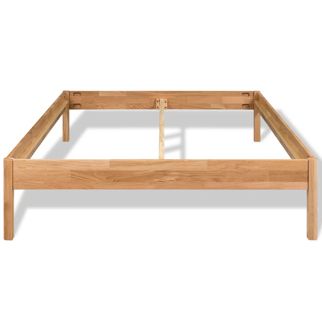 Bed Frame Solid Oak Wood 180x200 cm