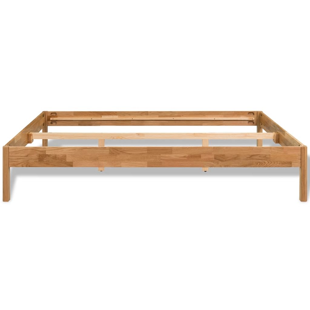 Bed Frame Solid Oak Wood 180x200 cm